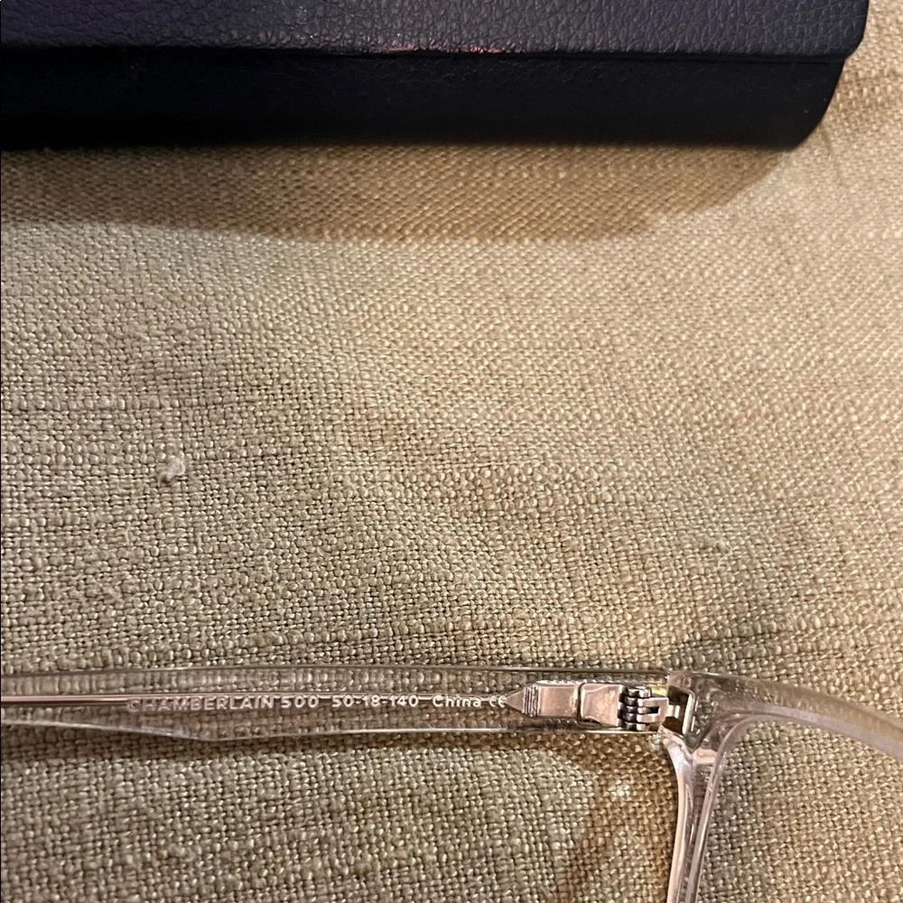 Warby Parker Chamberlain Transparent Glasses with Black Case